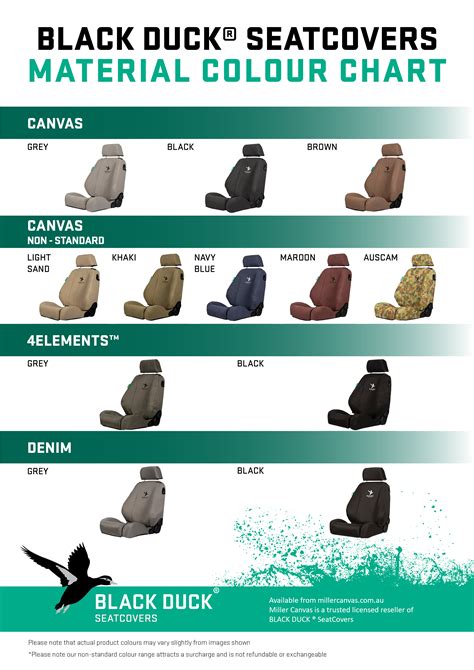 black duck seat covers catalogue.